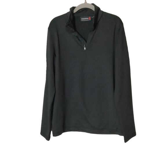 Rossignol Mens Sz M Black Quarter Zip Pullover Performance Sweatshirt Skiing - Picture 1 of 10